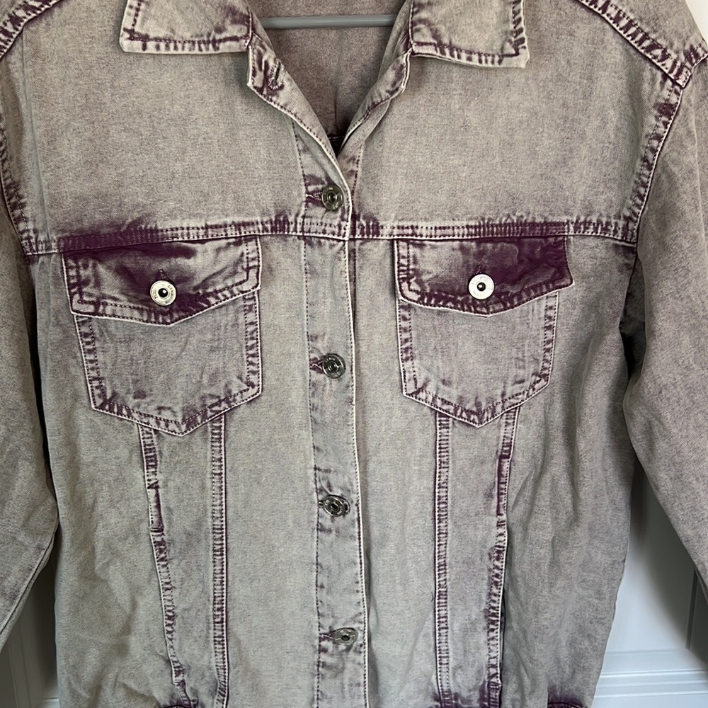 Zara Washed Effect Denim Jacket. - image 4